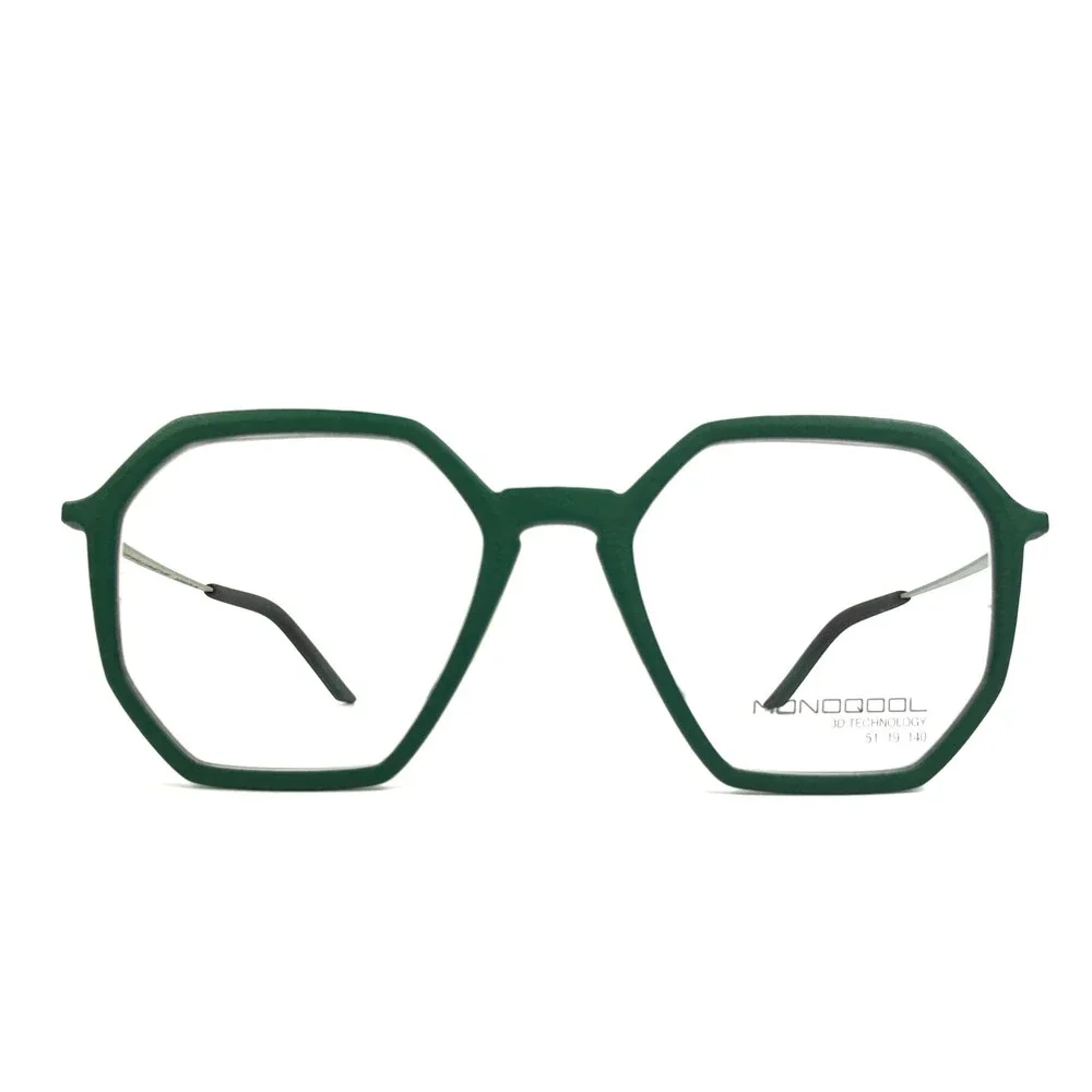 Monoqool Eyeglasses Frames DH Dauphine 68 17s Emerald Green Heptagonal 50-19-136